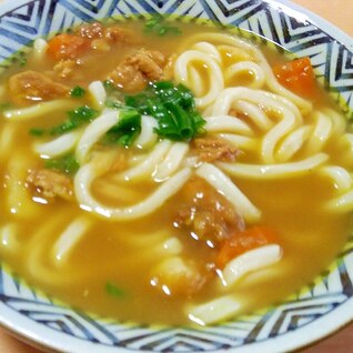 カレーをリメイク♪冷凍うどんと白だしでカレーうどん